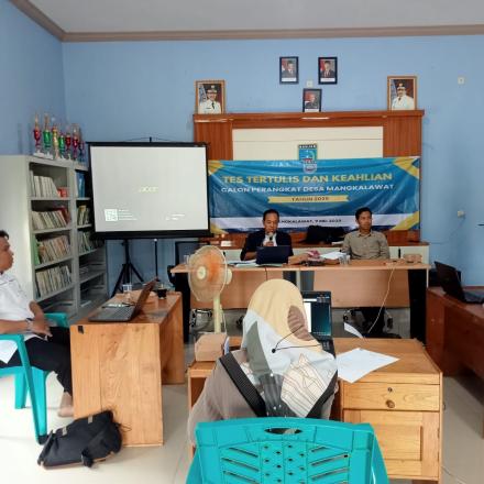Penjaringan dan Penyaringan Calon Perangkat Desa Mangkalawat Berjalan Sukses dan Lancar